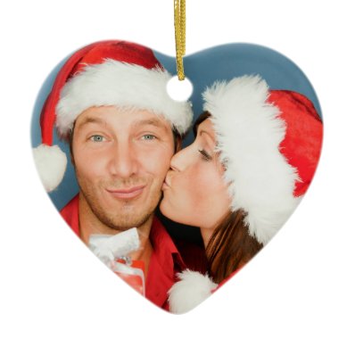 Couple&#39;s First Christmas Photo Ornament