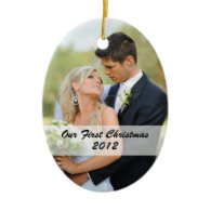 Couple's First Christmas Photo Ornament