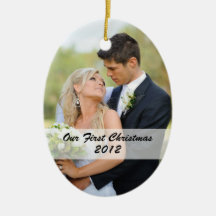 Couple's First Christmas Photo Ornament