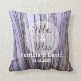 Couples Rustic Wedding Pillow : Mr.and Mrs.