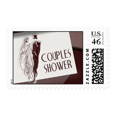 Couples Shower Postage Stamp