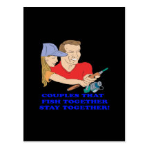 Couples That Fish Together 2 Postcards