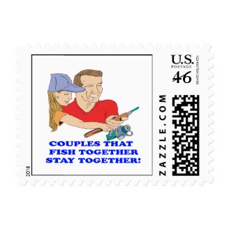 Couples That Fish Together 2 Stamp