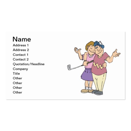 Couples That Golf Together Stay Together Business Card (front side)