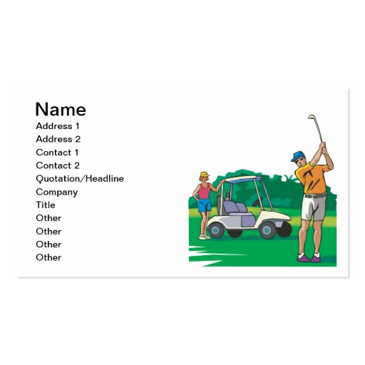 Couples That Golf Together Stay Together Business Card Template (front side)