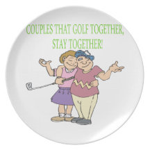 Couples That Golf Together Stay Together Party Plates