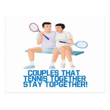 Couples That Tennis Together Postcard