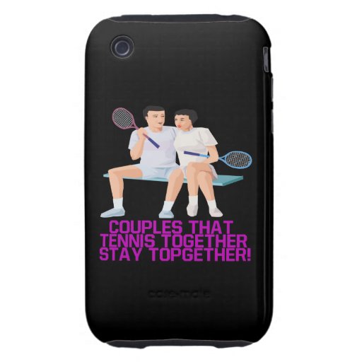 Couples That Tennis Together Tough iPhone 3 Cases