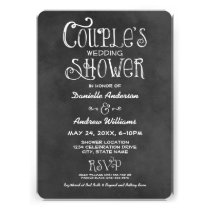 Couple's Wedding Shower | Black Chalkboard Personalized Announcement