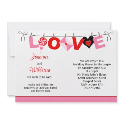 Couples Wedding Shower Invitation