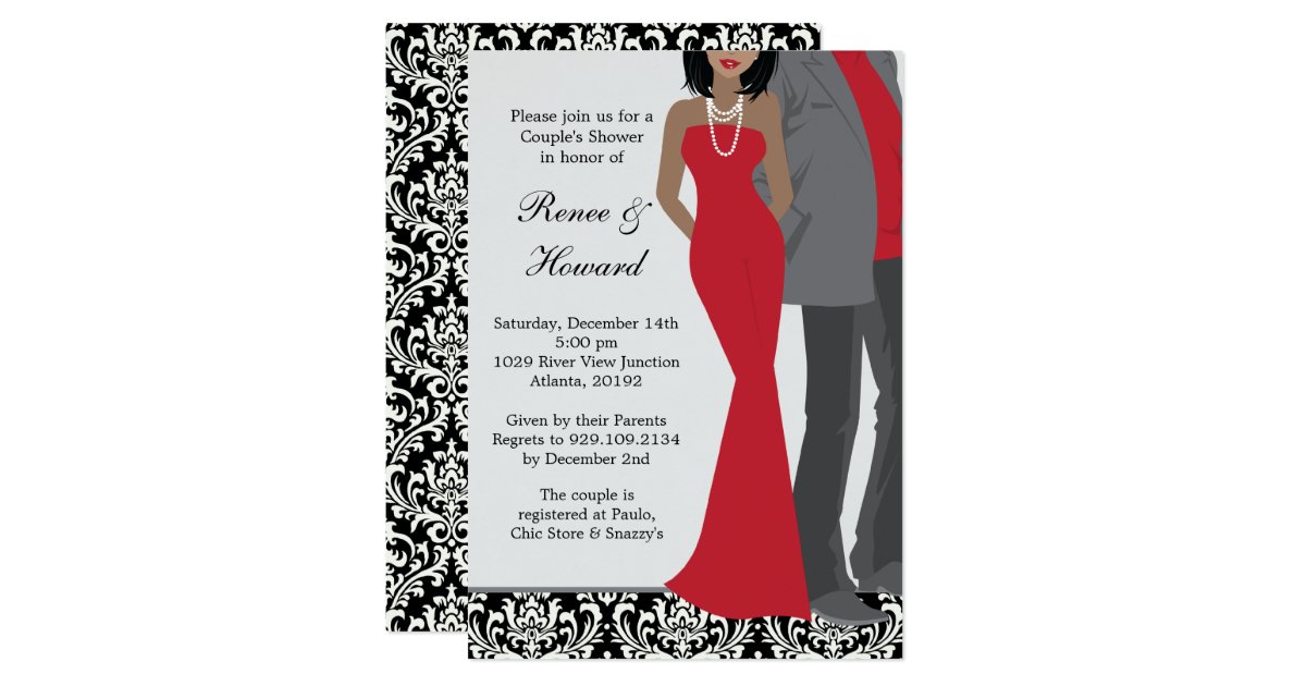 Couples Wedding Shower Invitation Zazzle