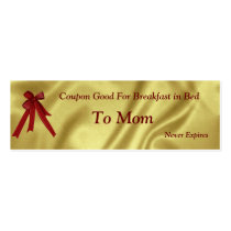 Coupon Christmas For Mom Breakfast in Bed business cards by forbes1954 Coupon Christmas For Mom Breakfast in Bed business cards