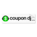 coupon dj bumper sticker bumper stickers