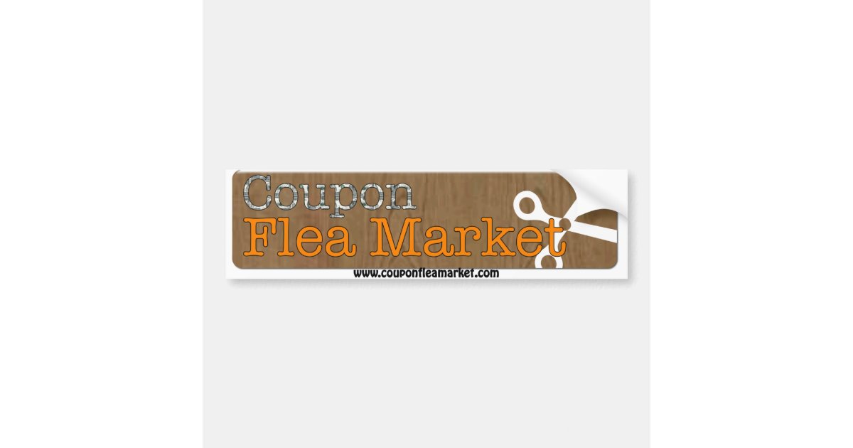 Coupon Flea Market Bumper Sticker Zazzle
