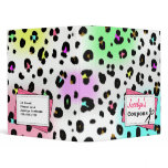 Coupon Organizer - Airbrush Neon Leopard Print Vinyl Binder