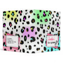 Coupon Organizer - Airbrush Neon Leopard Print Vinyl Binder