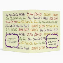 Coupon Organizer Binder - Personalized