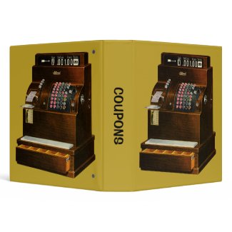 Coupon Organizer; Old Fashioned Cash Register binder