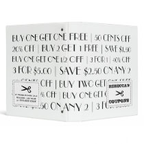 Coupon Organizer - Sophisticated Black & White Binders