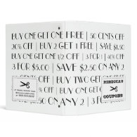 Coupon Organizer - Sophisticated Black & White binder