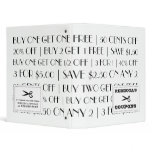 Coupon Organizer - Sophisticated Black & White binders