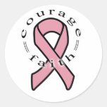 Courage and Faith Round Stickers