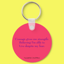 "Courage, Belief, Life" Haiku Keychain