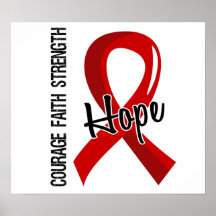 Courage Faith Hope 5 AIDS Posters