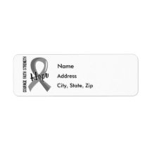 Courage Faith Hope 5 Brain Cancer Custom Return Address Labels