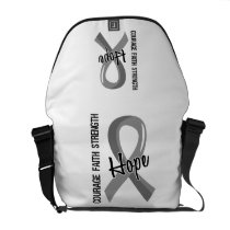 Courage Faith Hope 5 Brain Cancer Commuter Bags