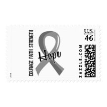 Courage Faith Hope 5 Brain Cancer Postage