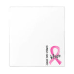 Courage Faith Hope 5 Breast Cancer Scratch Pads