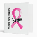 Courage Faith Hope 5 Breast Cancer Vinyl Binders