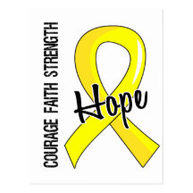 Courage Faith Hope 5 Endometriosis Post Card