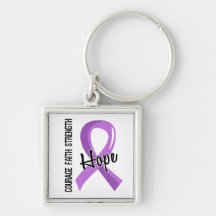 Courage Faith Hope 5 General Cancer Keychains