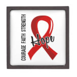 Courage Faith Hope 5 Heart Disease Premium Keepsake Box
