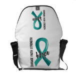 Courage Faith Hope 5 Ovarian Cancer Commuter Bags