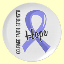 Courage Faith Hope 5 Thyroid Disease plates