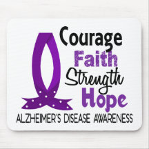 Courage Faith Strength Hope Alzheimer's Disease Mousepads
