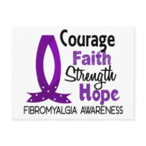 Courage Faith Strength Hope Fibromyalgia Postcards