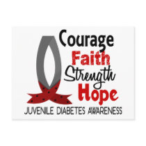 Courage Faith Strength Hope Juvenile Diabetes Post Cards