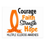 Courage Faith Strength Hope Multiple Sclerosis Postcard
