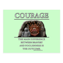Courage Fantasy (de)Motivator Postcard