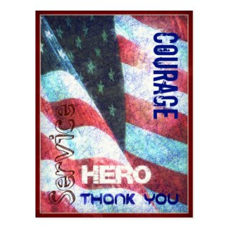 Courage-Hero-Thank You Veterans Day Postcard