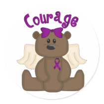 Courage Round Sticker