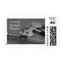 Courage Strength Wisdom REAL POSTAGE STAMPS by AGendaBenda5th Courage Strength Wisdom REAL POSTAGE STAMPS