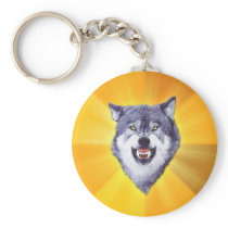 Courage Wolf Advice Animal Internet Meme Keychains