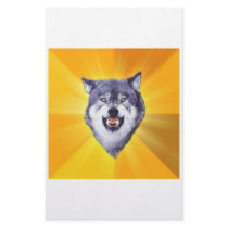 Courage Wolf Advice Animal Meme Customized Stationery