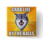 Courage Wolf Button