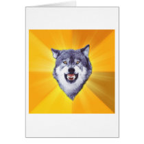 Courage Wolf Greeting Card